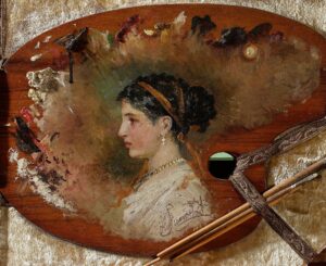 Female portrait on the painter’s palette (1887) Henryk Siemiradzki