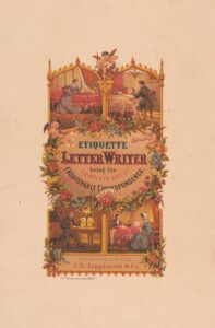 Etiquette letter writer being the complete art of fashionable correspondence (1866) / Peter S. Duval